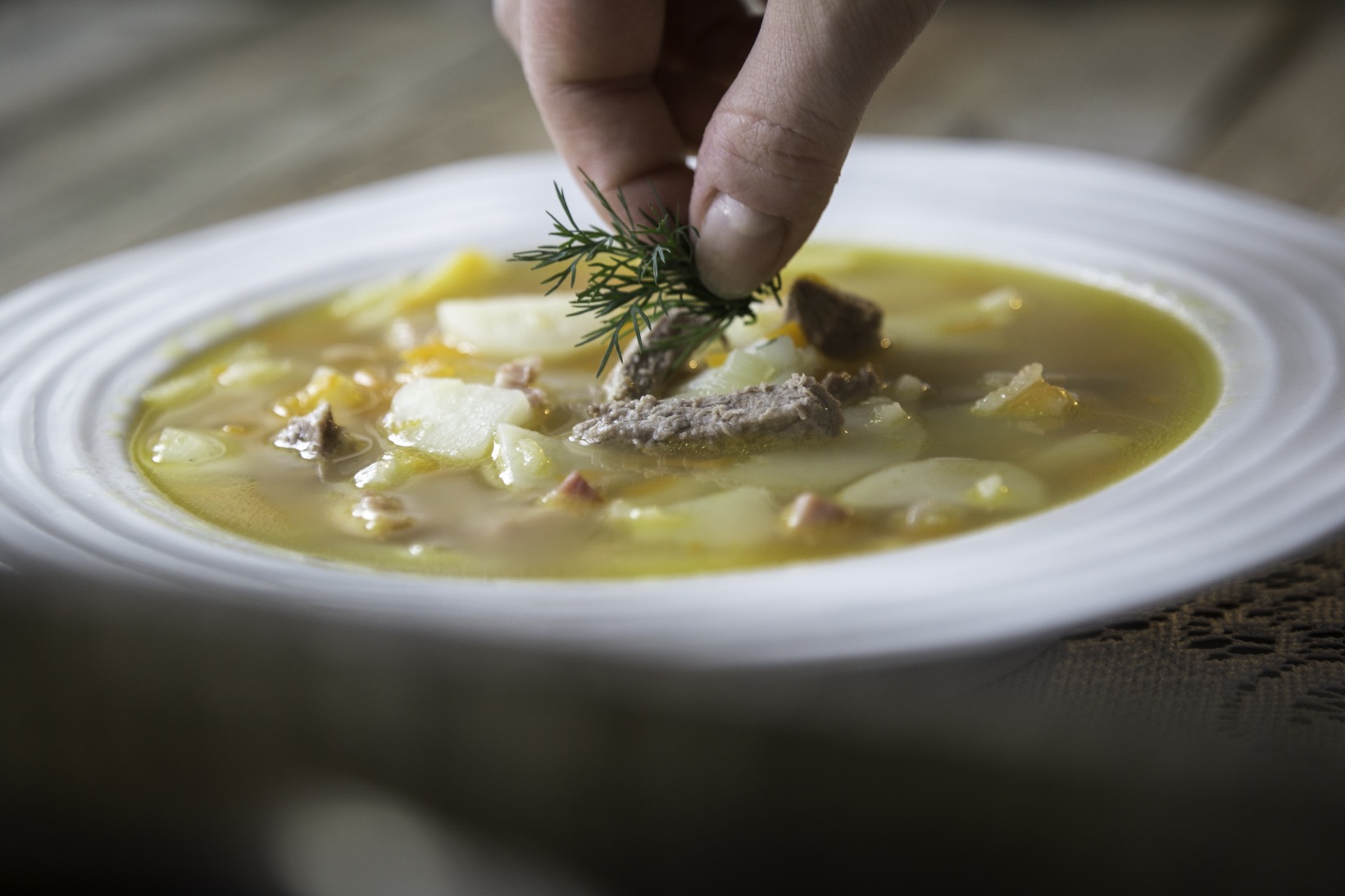 zupa kartoflana na baraninie
